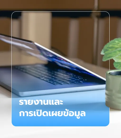 รายงานและการเปิดเผยข้อมูล