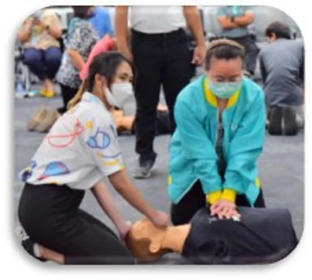 The first aid, CPR and AED usage